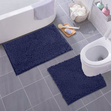 Load image into Gallery viewer, LuxUrux Bathroom Rugs Luxury Chenille 2-Piece Bath Mat Set, Purple