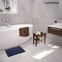 Load image into Gallery viewer, Rectangle Microfiber Bathroom Rug, 15x23 inch, Blue-purple