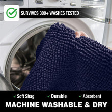 Load image into Gallery viewer, Bathroom Rugs Luxury Chenille 2-Piece Bath Mat Set, Large, Purple