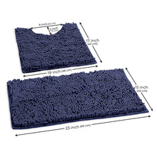 Load image into Gallery viewer, Luxury Chenille Bathroom Rugs 2-Piece Bath Mat Set, Small, Purple