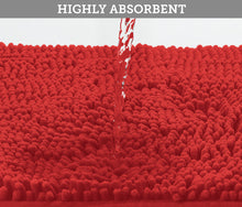 Load image into Gallery viewer, Luxury Microfiber 2-Piece Toilet & Bath Mat Set, XL, Red