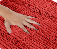 Load image into Gallery viewer, 2 Piece Rectangular Bath Rug Set, 15x23 + 24x36 inch, Red