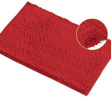 Load image into Gallery viewer, Rectangle Microfiber Bathroom Rug, 15x23 inch, Red