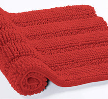 Load image into Gallery viewer, 2 Piece Rectangular Bath Rug Set, 15x23 + 24x36 inch, Red