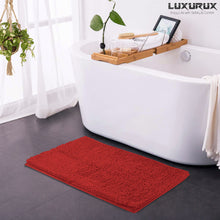 Load image into Gallery viewer, Rectangle Microfiber Bathroom Rug, 24x39 inch, Red