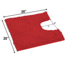Load image into Gallery viewer, U-Shaped Toilet Bathroom Rug, 20x20, Red