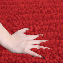 Load image into Gallery viewer, Rectangular 2 Piece Bath Rug Set, 15x23 + 27x47 inch, Red