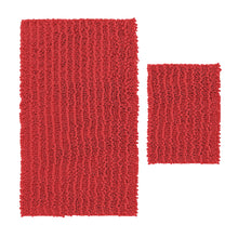 Load image into Gallery viewer, Rectangular 2 Piece Bath Rug Set, 15x23 + 27x47 inch, Red