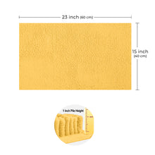 Load image into Gallery viewer, Rectangle Microfiber Bathroom Rug, 15x23 inch, Sunshine Yellow