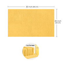 Load image into Gallery viewer, Microfiber Bathroom Rectangle Rug, 20x30 Inch, Sunshine Yellow