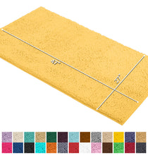 Load image into Gallery viewer, Rectangle Microfiber Bathroom Rug, 27x47 inch, Sunshine Yellow