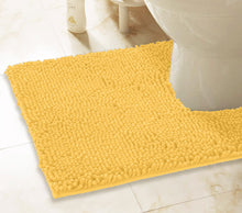 Load image into Gallery viewer, U-Shaped Toilet Bathroom Rug, 20x23, Yellow