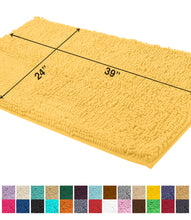 Load image into Gallery viewer, Rectangle Microfiber Bathroom Rug, 24x39 inch, Sunshine Yellow