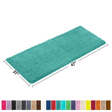 Load image into Gallery viewer, Rectangle Microfiber Bathroom Rug, 27x47 inch, Turquoise