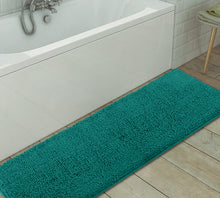 Load image into Gallery viewer, Runner Microfiber Bathroom Rug, 21x59 inch, Turquoise
