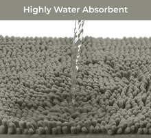 Load image into Gallery viewer, LuxUrux Bathroom Rugs Luxury Chenille 2-Piece Bath Mat Set, Warm Gray