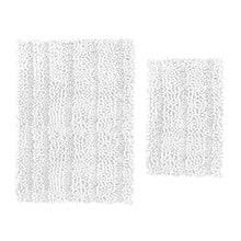 Load image into Gallery viewer, 2 Piece Rectangular Bath Rug Set, 15x23 + 24x36 inch, White