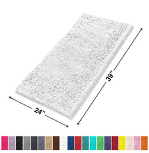 Load image into Gallery viewer, Rectangle Microfiber Bathroom Rug, 24x39 inch, White