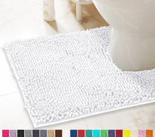 Load image into Gallery viewer, U-Shaped Toilet Bathroom Rug, 20x20, White