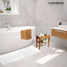 Load image into Gallery viewer, Rectangle Microfiber Bathroom Rug, 27x47 inch, White