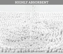 Load image into Gallery viewer, Microfiber Bathroom Rectangle Rug, 20x30 Inch, White