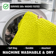 Load image into Gallery viewer, U-Shaped Toilet Bathroom Rug, 20x23, Neon Yellow