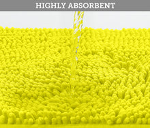 Load image into Gallery viewer, Luxury Microfiber 2-Piece Toilet & Bath Mat Set, XL, Lemon