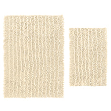 Load image into Gallery viewer, Rectangular 2 Piece Bath Rug Set, 15x23 + 24x36 inch, Cream