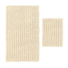 Load image into Gallery viewer, Rectangular 2 Piece Bath Rug Set, 15x23 + 27x47 inch, Cream