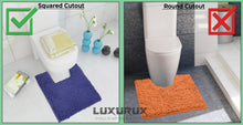 Load image into Gallery viewer, 2 Piece Bath Rug + Square Cutout Toilet Mat Set, Mauve
