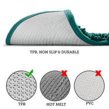 Load image into Gallery viewer, 2 Piece Bath Rug + Square Cutout Toilet Mat Set, Turquoise