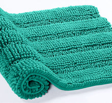 Load image into Gallery viewer, 2 Piece Rectangular Bath Rug Set, 15x23 + 24x36 inch, Turquoise