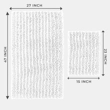 Load image into Gallery viewer, Rectangular 2 Piece Bath Rug Set, 15x23 + 27x47 inch, White