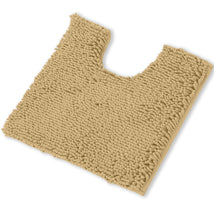 Load image into Gallery viewer, U-Shaped Contoured Rug for Around Toilet, Super Absorbent Bath Rug, Machine Wash &amp; Dry, 20 x 20, Beige
