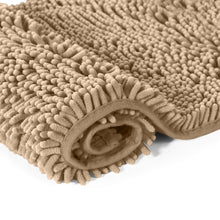 Load image into Gallery viewer, Luxury Chenille Bathroom Rugs 2-Piece Bath Mat Set, Small, Beige
