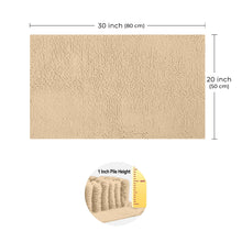 Load image into Gallery viewer, Microfiber Bathroom Rectangle Rug, 20x30 Inch, Birch
