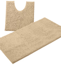 Load image into Gallery viewer, Bathroom Rugs Luxury Chenille 2-Piece Bath Mat Set, Large, Birch
