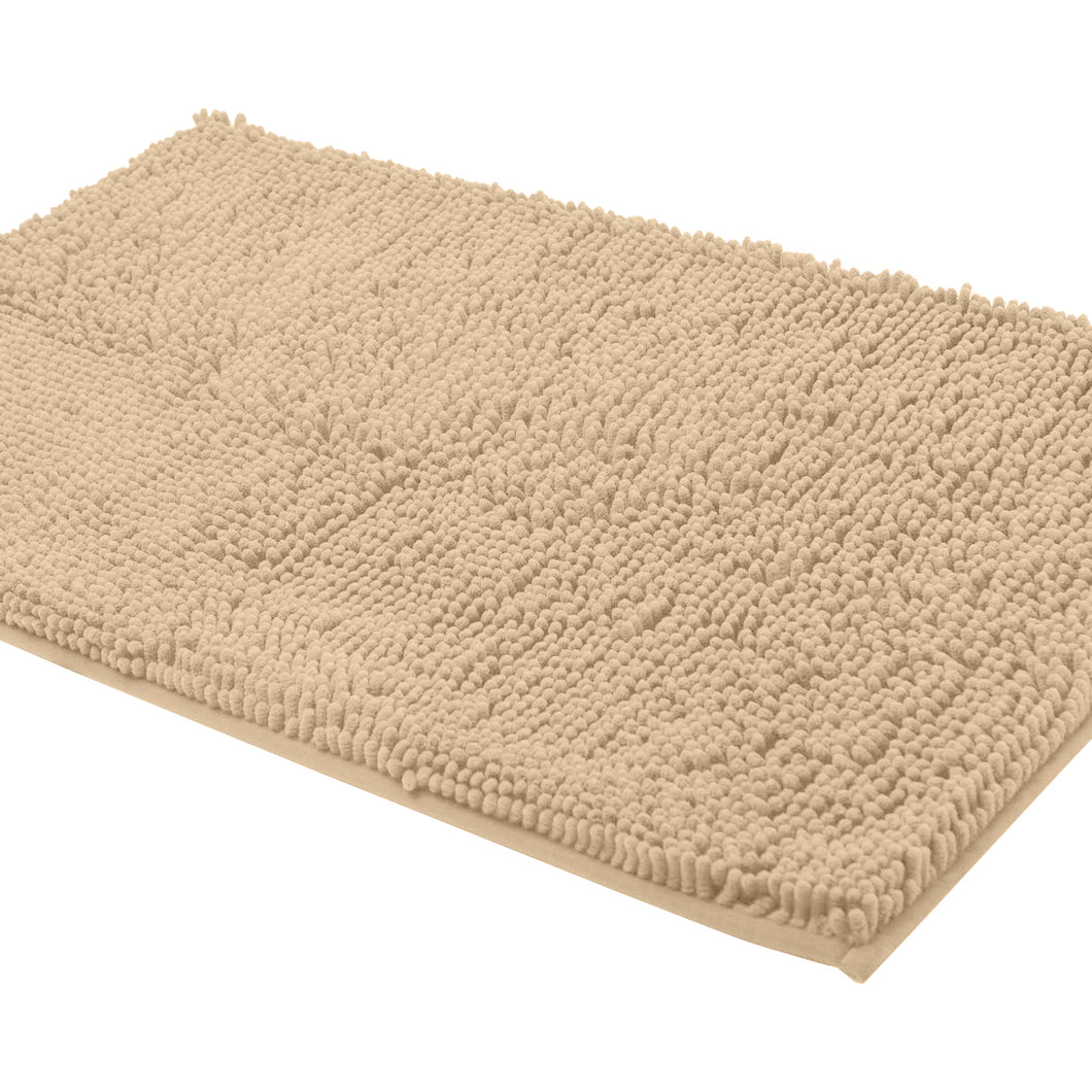 Rectangle Microfiber Bathroom Rug, 24x39 inch, Birch