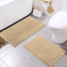 Load image into Gallery viewer, Microfiber 2-Piece Rectangular Mats Set, 20x30 &amp; 15x23 Inch, Birch
