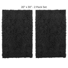 Load image into Gallery viewer, Microfiber Rectangular Mats, 20x30 Inch 2 Pack Set, Black
