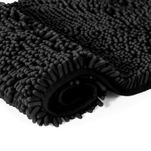 Load image into Gallery viewer, Luxury Microfiber 2-Piece Toilet &amp; Bath Mat Set, XL, Black
