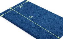 Load image into Gallery viewer, Rectangle Microfiber Bathroom Rug, 24x36 inch, Blue
