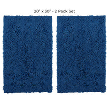 Load image into Gallery viewer, Microfiber Rectangular Mats, 20x30 Inch 2 Pack Set, Blue
