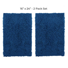 Load image into Gallery viewer, Microfiber Rectangular Mat Mini Set, 16x24 Inch 2 Pack Set, Blue
