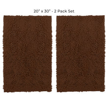 Load image into Gallery viewer, Microfiber Rectangular Mats, 20x30 Inch 2 Pack Set, Brown
