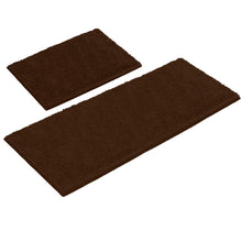 Load image into Gallery viewer, Chenille Microfiber 2-Piece Rectangular Mats Set, XL, Brown
