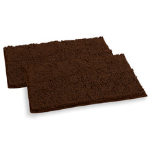 Load image into Gallery viewer, Microfiber Rectangular Rugs, 23x36 Inch 2 Pack Set, Brown
