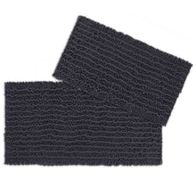 Load image into Gallery viewer, Rectangular 2 Piece Bath Rug Set | 20x30 + 15x23 inch | Charcoal
