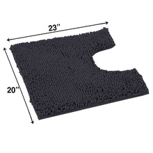 Load image into Gallery viewer, U-Shaped Toilet Bathroom Rug, 20x23, Charcoal

