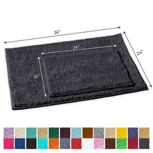 Load image into Gallery viewer, 2-Piece Rectangular Mats Set, Large, Charcoal
